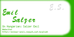 emil salzer business card
